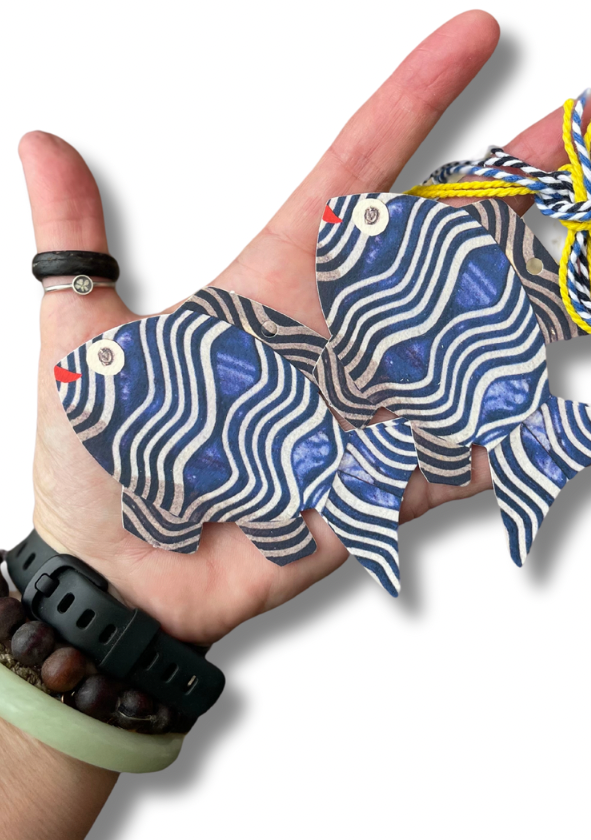 Large Recycled Fish Gift Tags