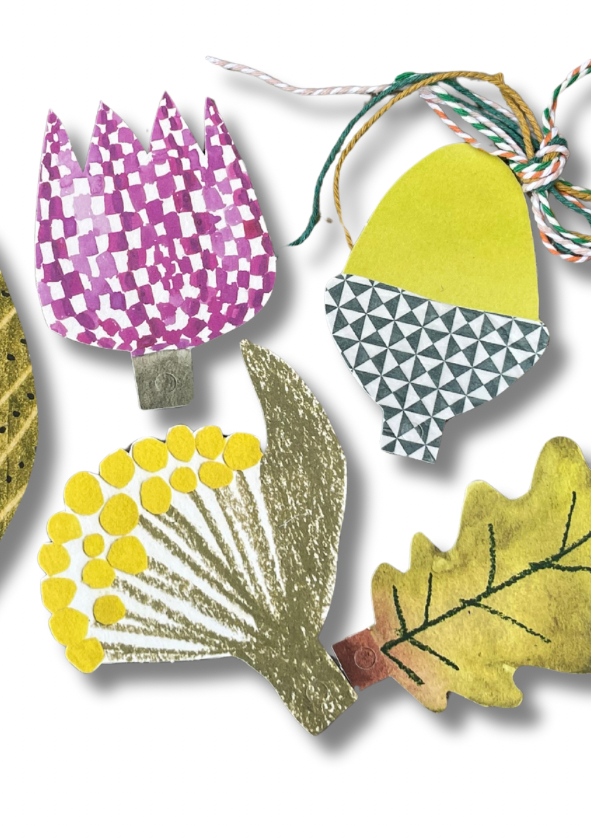 Large Recycled Botanical Gift Tags