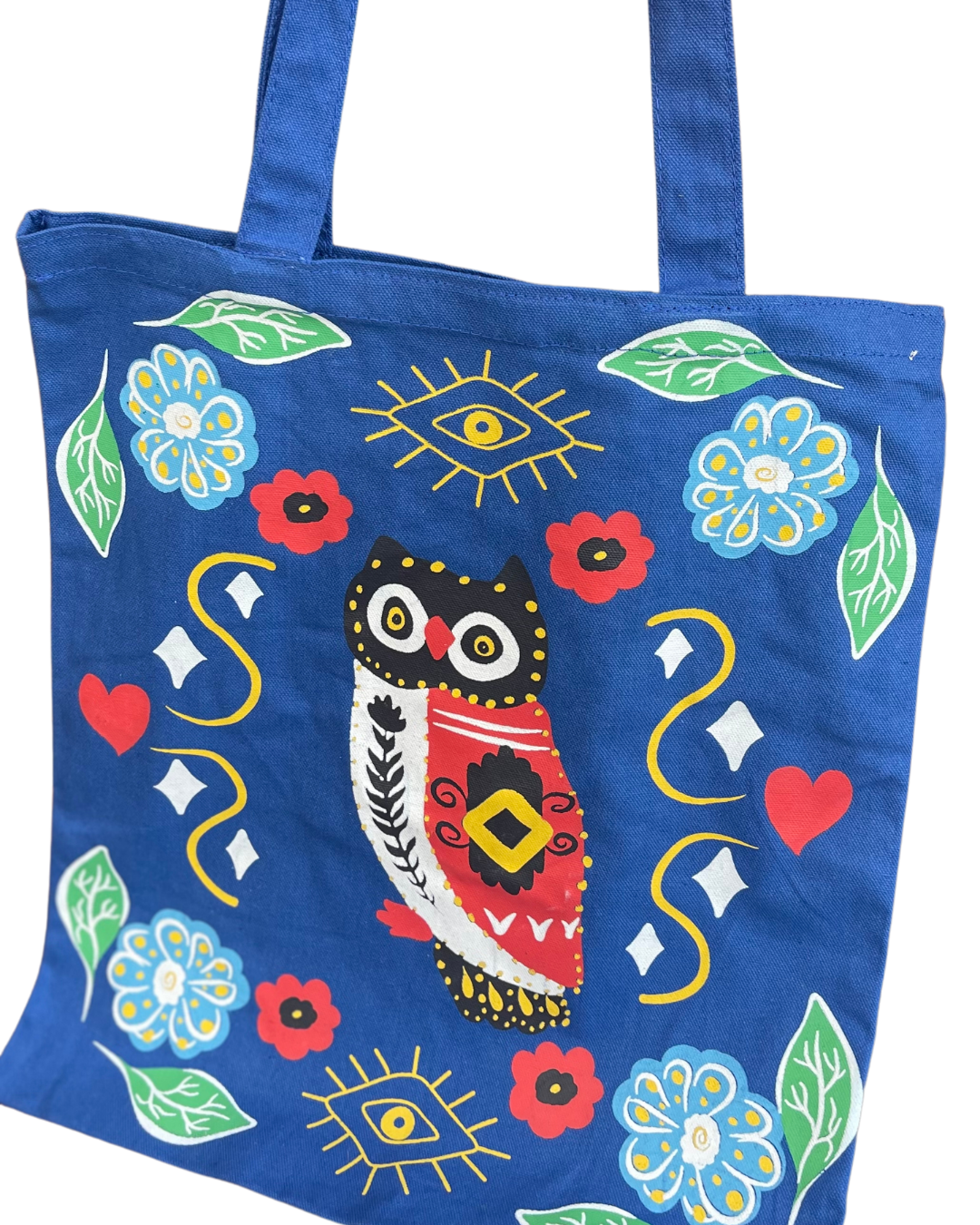 Umweltfreundliche Tasche aus recycelter Baumwolle.