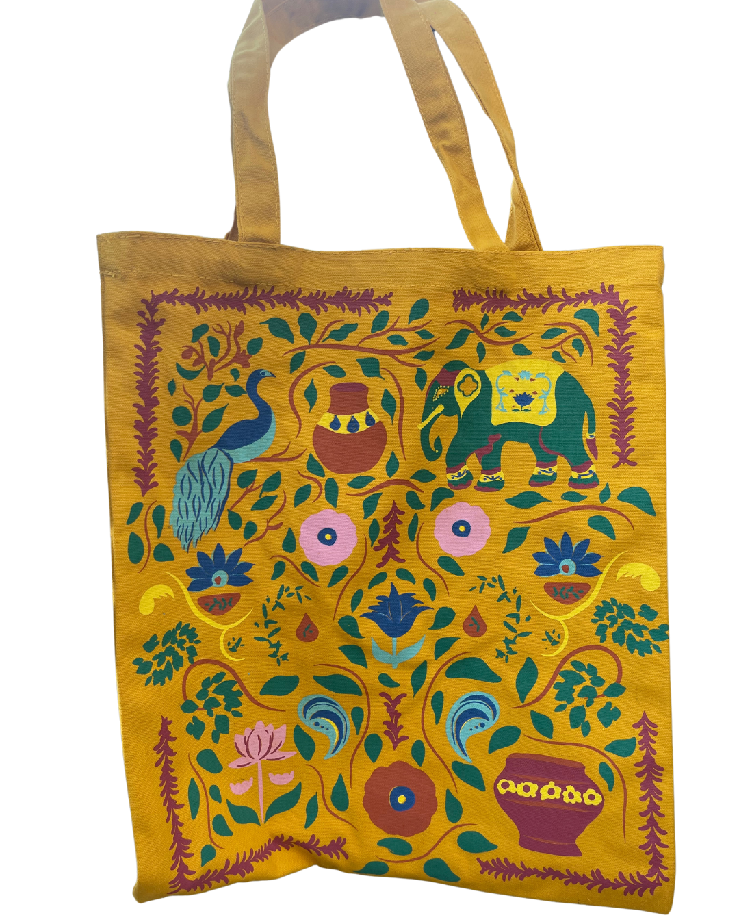 Umweltfreundliche Tasche aus recycelter Baumwolle.
