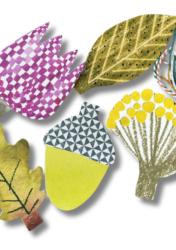 Large Recycled Botanical Gift Tags