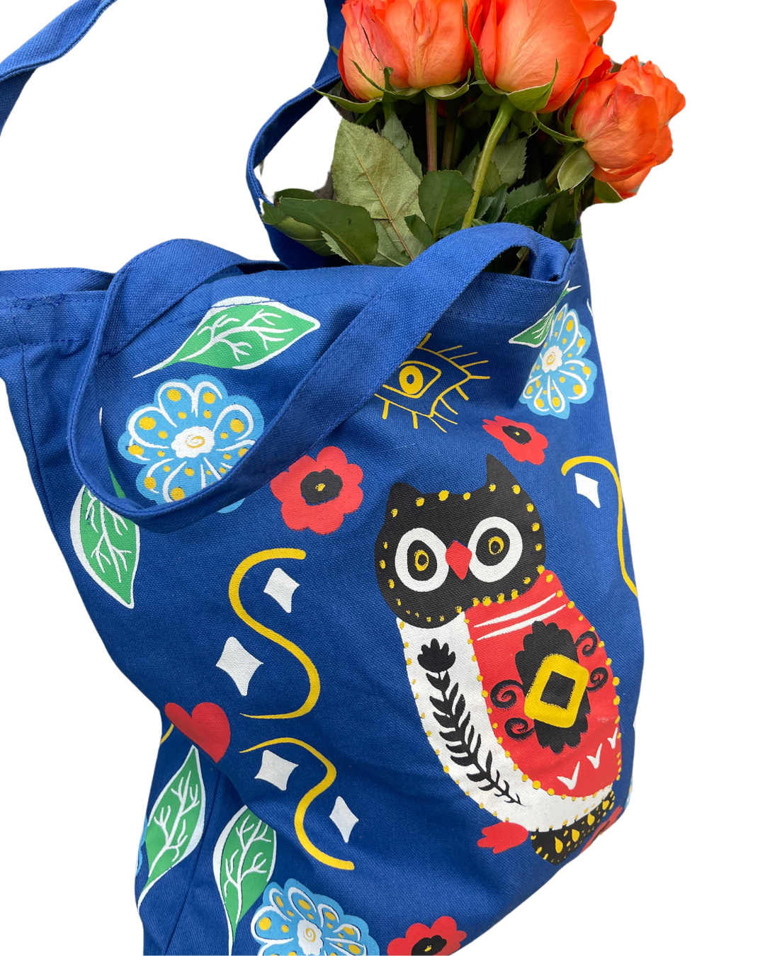 Umweltfreundliche Tasche aus recycelter Baumwolle.
