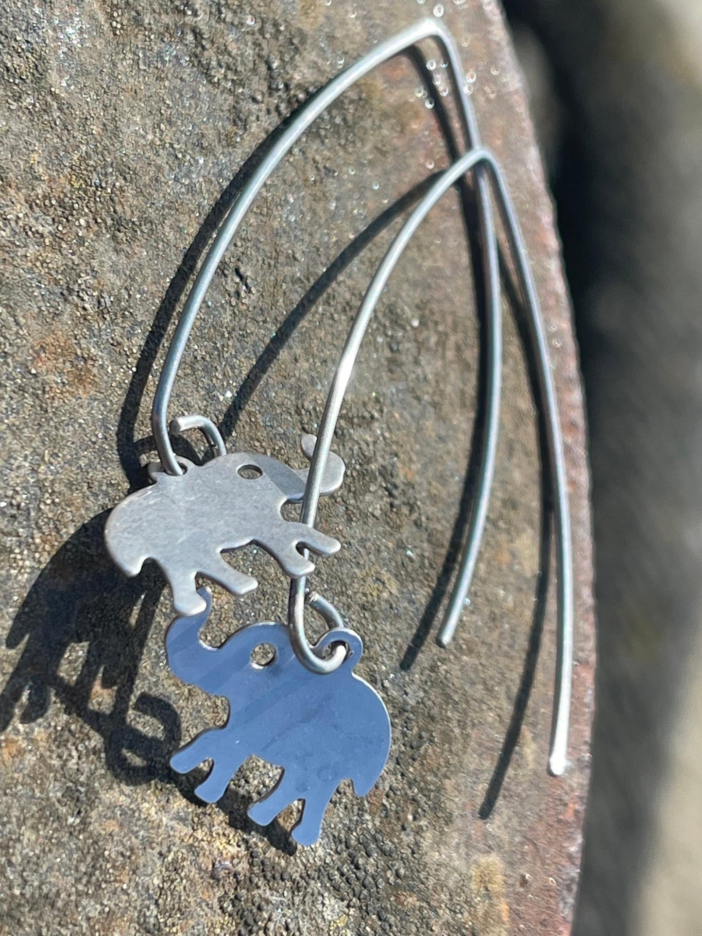 Elephant earrings, elephant jewellery, boho earrings, Gift for her, bohemian hippy earrings, Animal earrings, boho jewellery Africa earrings