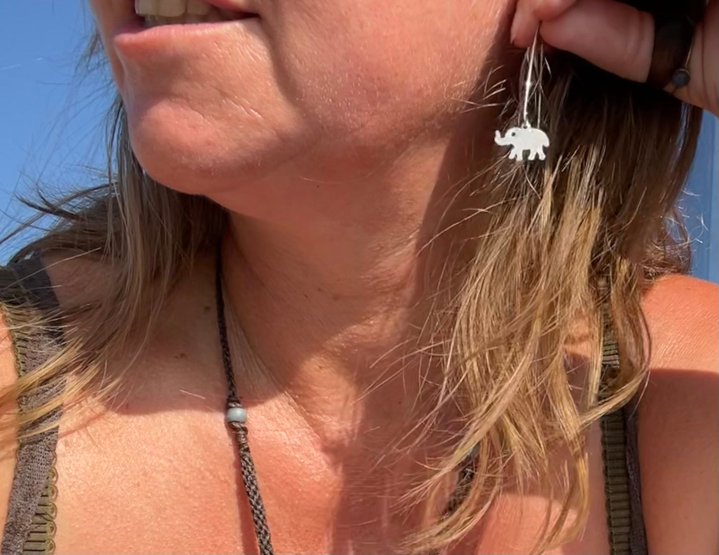 Elephant earrings, elephant jewellery, boho earrings, Gift for her, bohemian hippy earrings, Animal earrings, boho jewellery Africa earrings