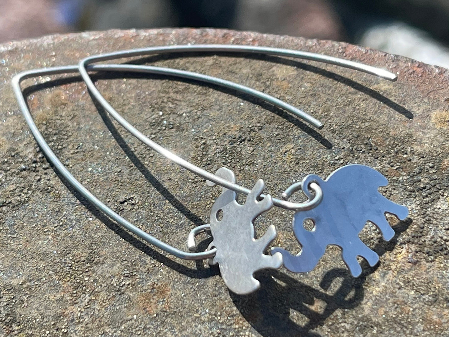 Elephant earrings, elephant jewellery, boho earrings, Gift for her, bohemian hippy earrings, Animal earrings, boho jewellery Africa earrings