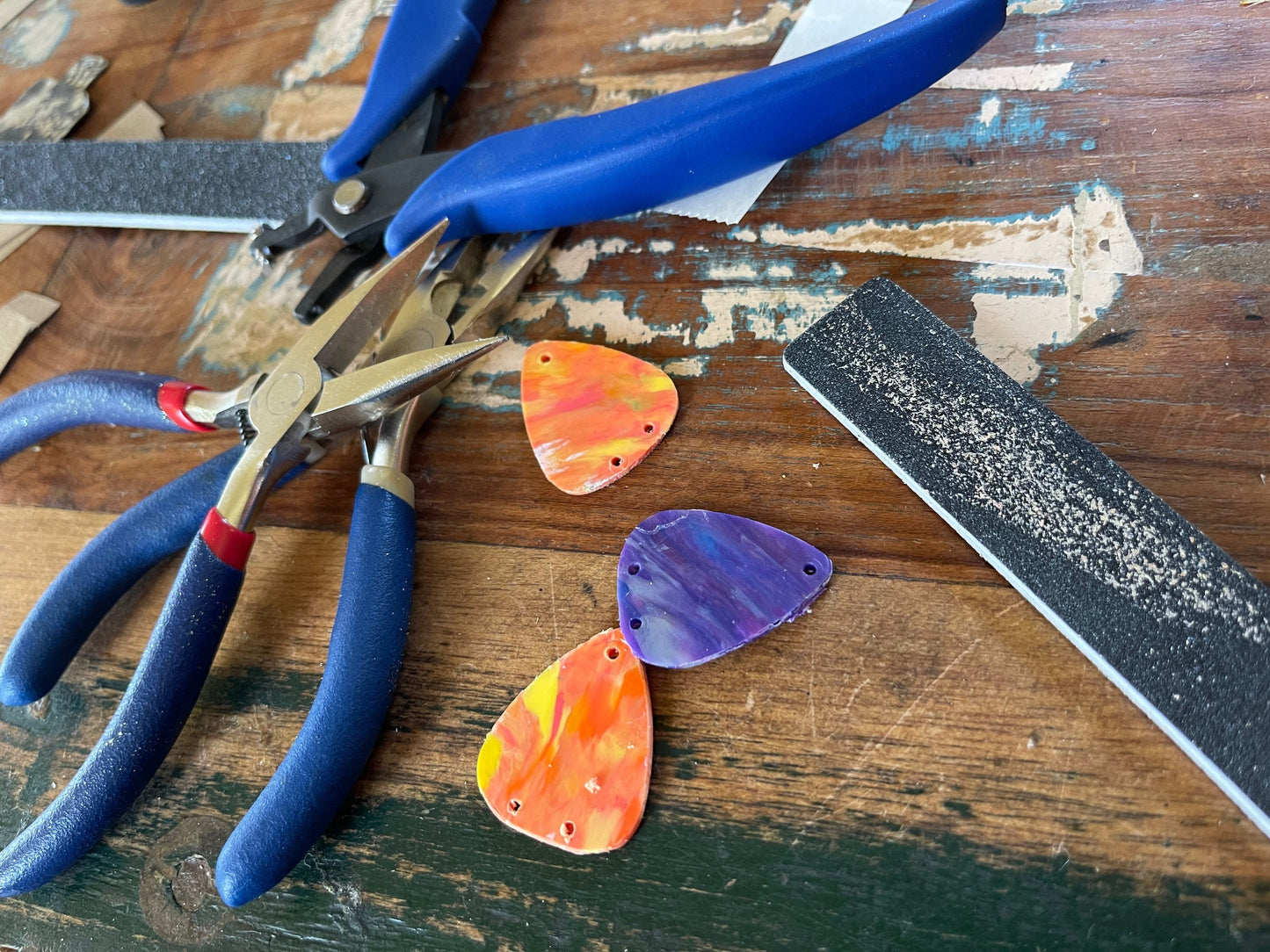 Trash earrings! Recycled plastics made into funky earrings. Eco friendly jewellery, ethical jewellery, ethical jewelry, handmade earrings