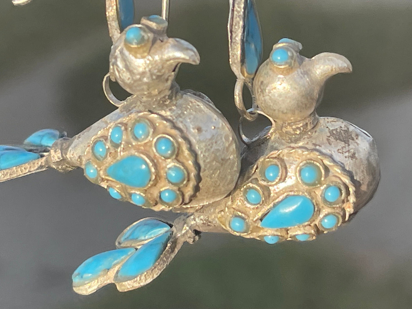 Gypsy jewellery, vintage bird earrings, silver bird earrings, vintage bird jewellery, ethical jewellery, gypsy earrings, unusual gift ideas