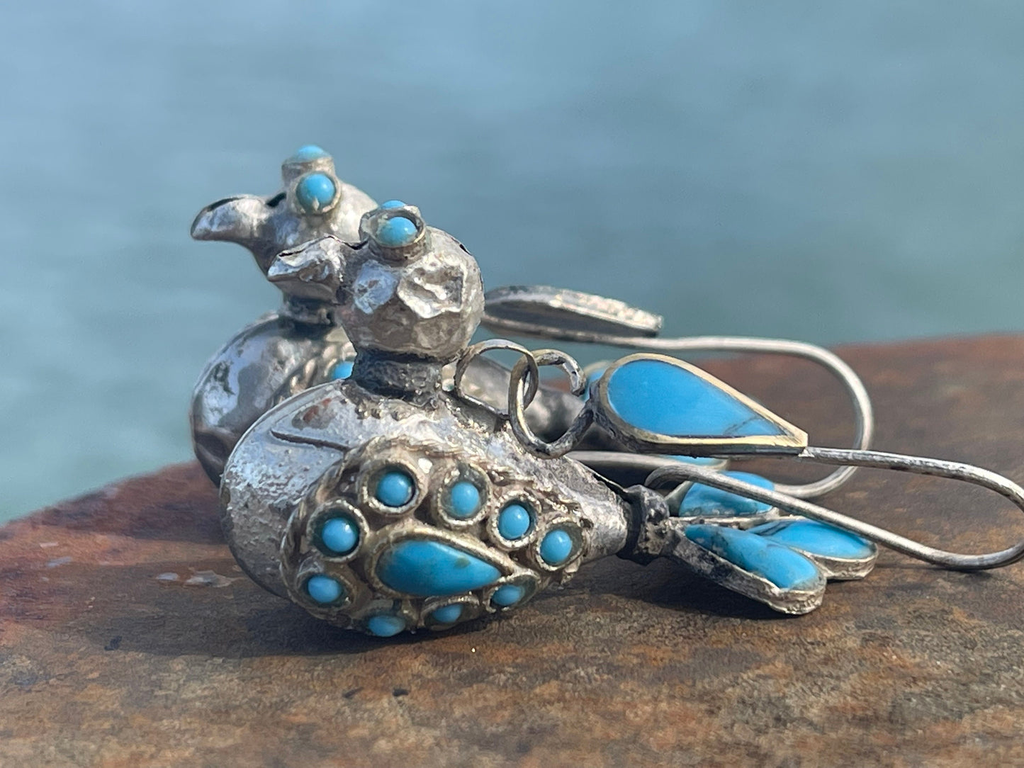 Gypsy jewellery, vintage bird earrings, silver bird earrings, vintage bird jewellery, ethical jewellery, gypsy earrings, unusual gift ideas