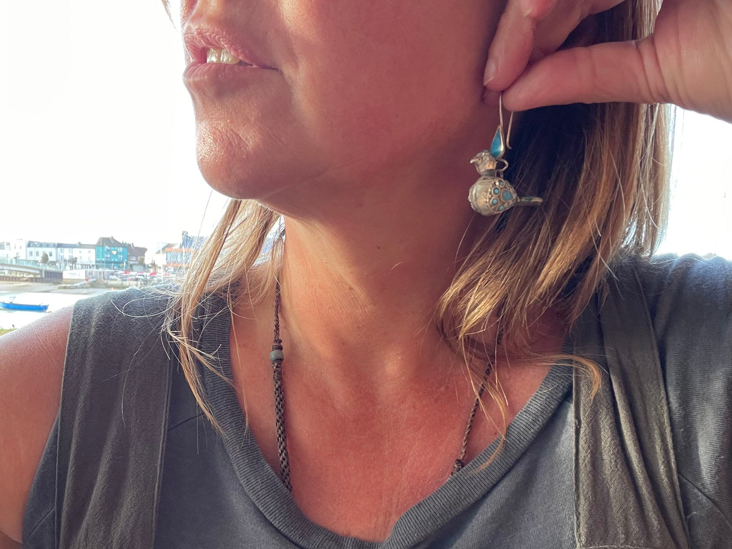 Gypsy jewellery, vintage bird earrings, silver bird earrings, vintage bird jewellery, ethical jewellery, gypsy earrings, unusual gift ideas