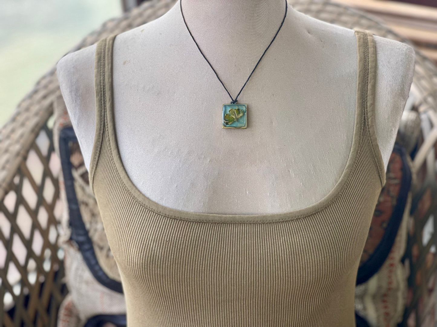 Unique cowslip floral necklace. Floral pendant, romantic gift for her. Unique necklaces, unusual jewellery, unique jewellery, boho gifts