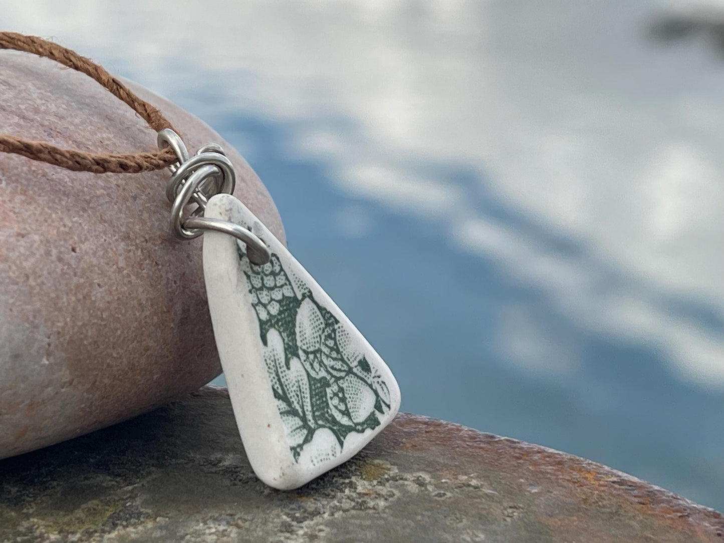 Recycled necklace, ceramic necklace, eco friendly gift for her. Handmade necklace, ceramic jewellery, boho necklace, ethical jewellery.