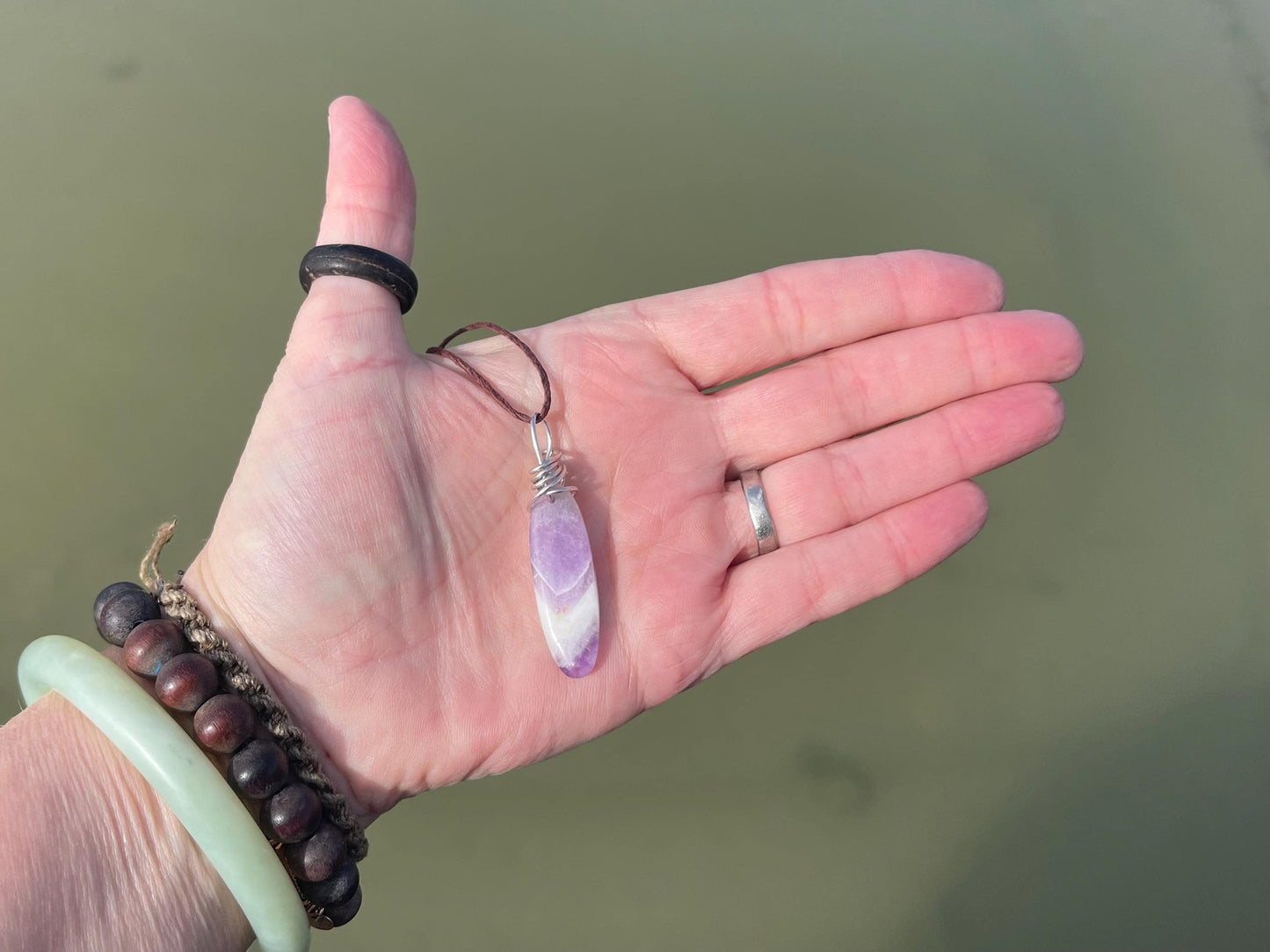 Amethyst pendant, amethyst necklace, amethyst jewellery, gift for him, boho handmade necklace, romantic gift for her, ethical jewellery