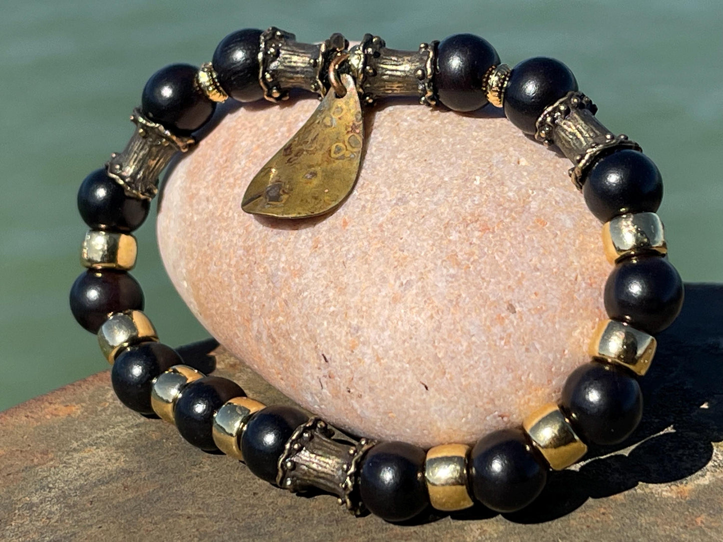 Gemstone bracelet, handmade gift for him, onyx jewellery, onyx bangle. Ethical jewellery, handmade unique jewellery. Unusual gifts for women