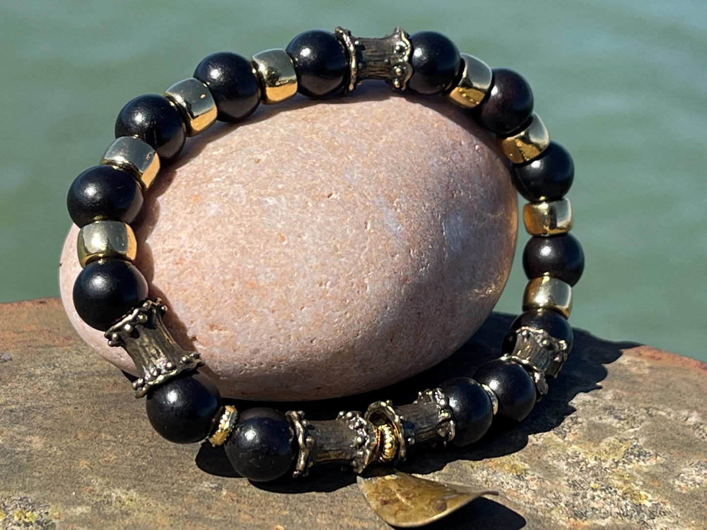 Gemstone bracelet, handmade gift for him, onyx jewellery, onyx bangle. Ethical jewellery, handmade unique jewellery. Unusual gifts for women