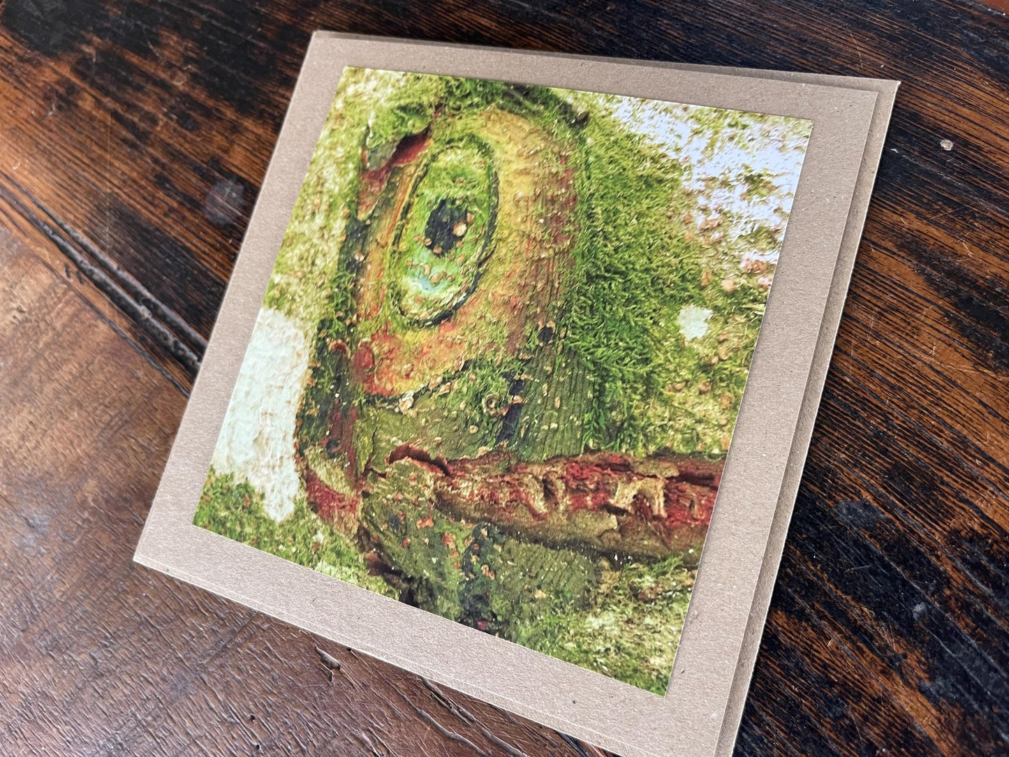 Handmade card, recycled card. Tree card. Arty card Eco friendly card, boho card, greetings card, rustic card, condolence card sunflower card