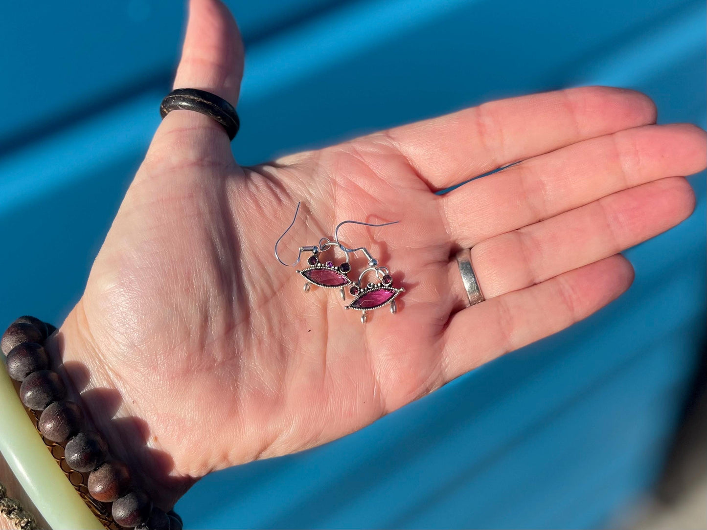 Wide Mouth Frog Earrings on recycled sterling silver. Eco friendly jewellery. Ethical jewelery. handmade frog jewellery. Gift for frog lover