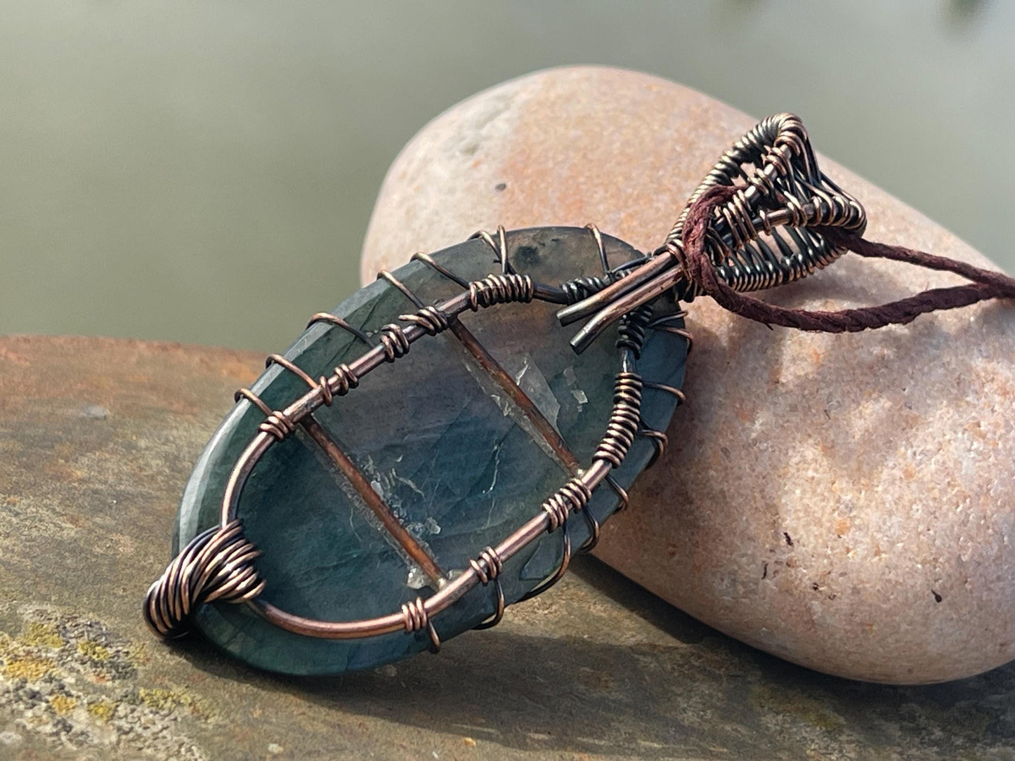 Labradorite necklace, labradorite jewellery. Unusual necklace, boho gift for her, hippy pendant, labradorite pendant, tree of life necklace