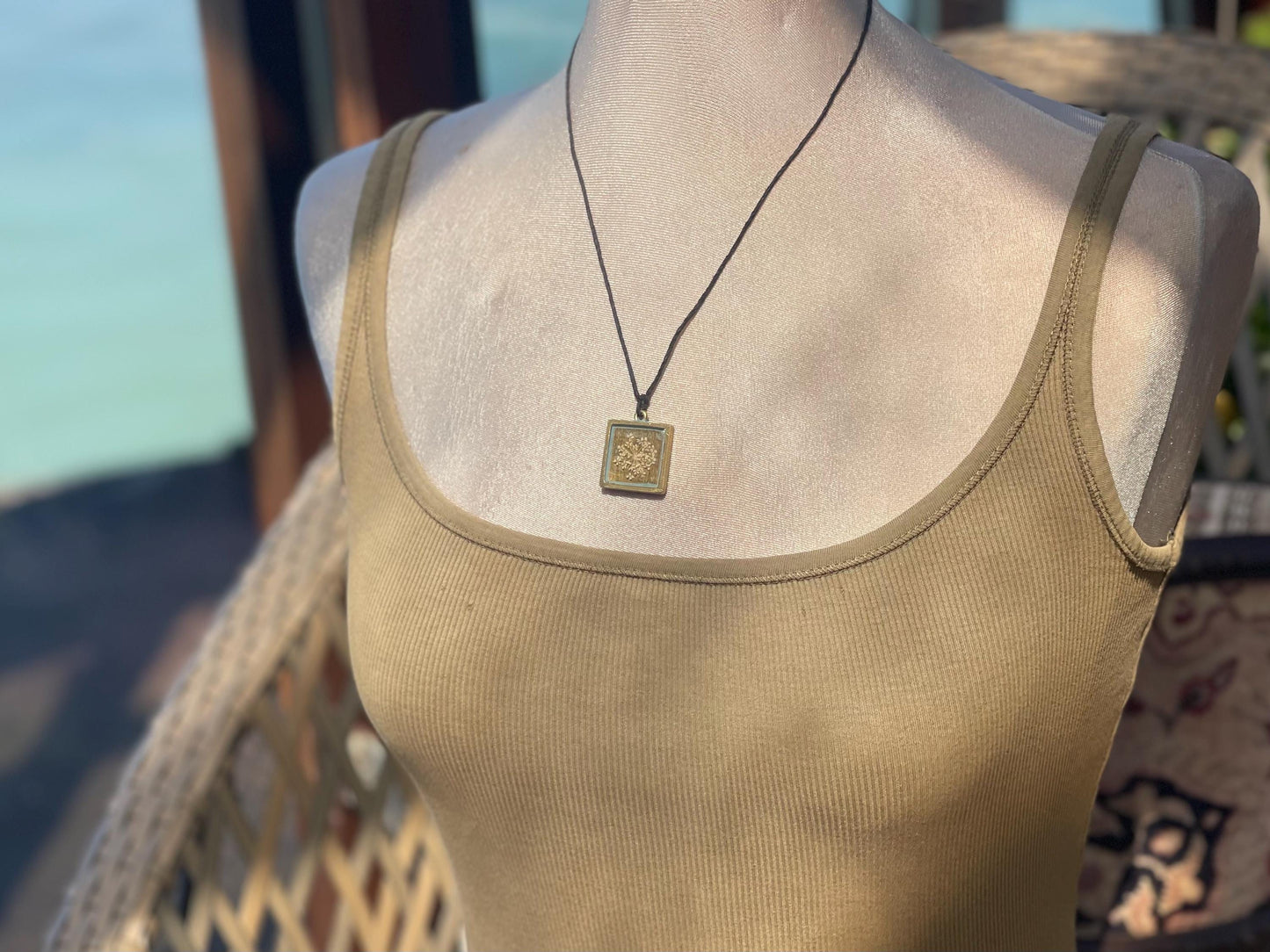 Flower necklace, ethical jewellery, carrot necklace, handmade necklace boho jewellery, gift for her, flower pendant, gift for gardener