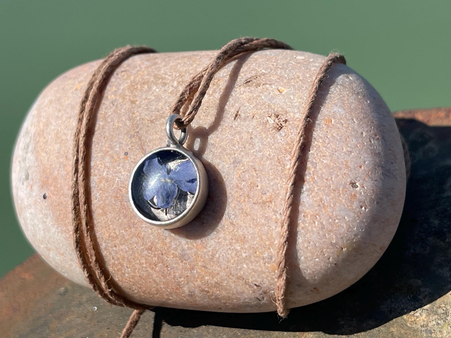 Forget-me-not romantic necklace. Romantic gift for her, birthday gift, unusual gift Ethical jewellery, handmade necklace, remembrance gift