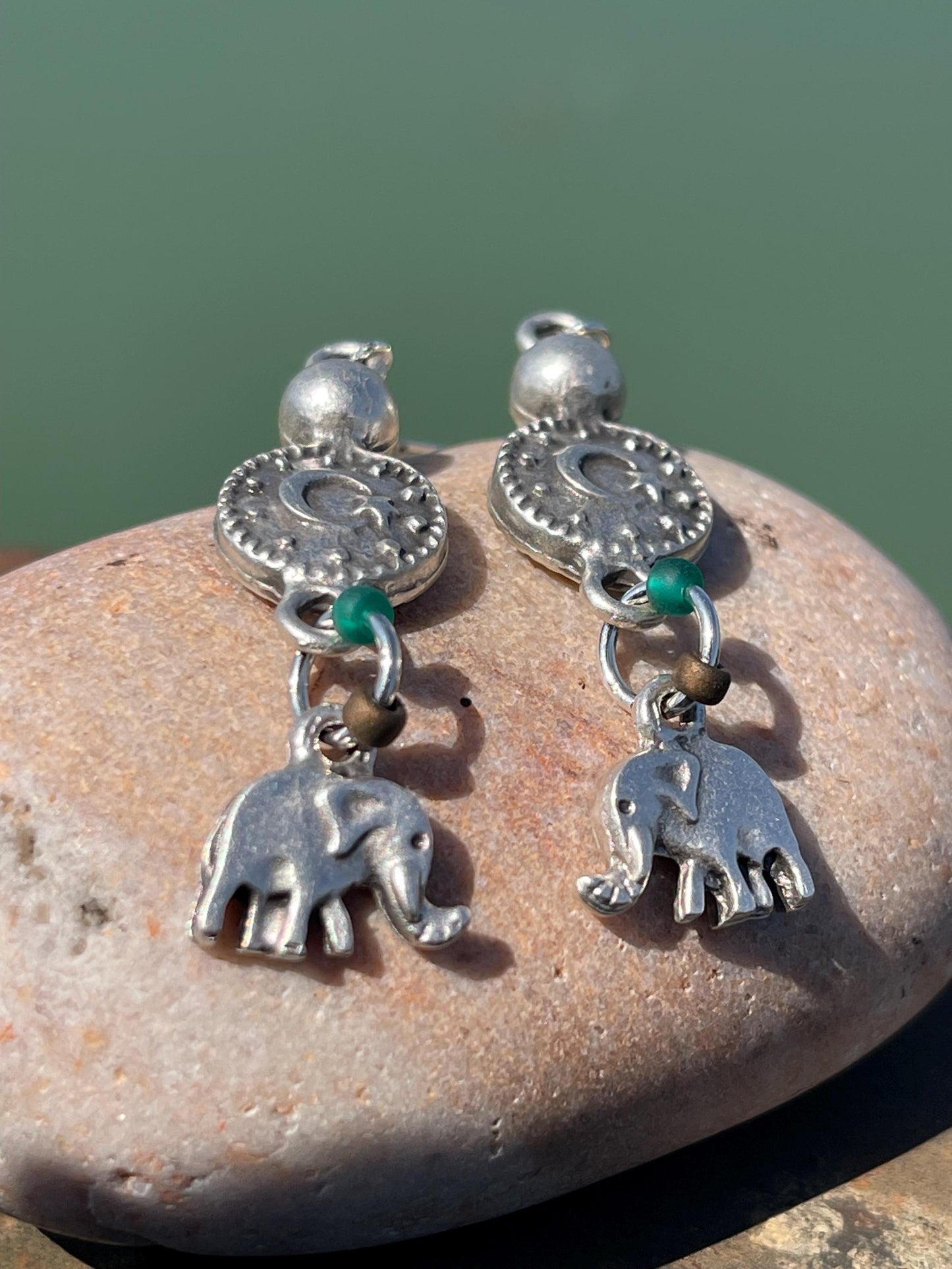 Elephant earrings. Gift for her, ethical jewellery elephant jewellery, elephant presents.