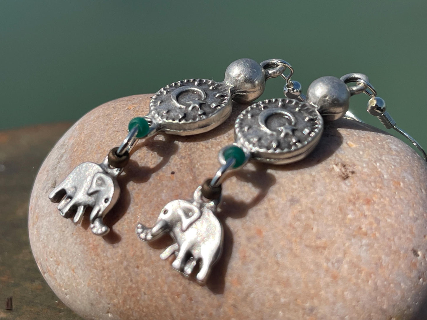 Elephant earrings. Gift for her, ethical jewellery elephant jewellery, elephant presents.