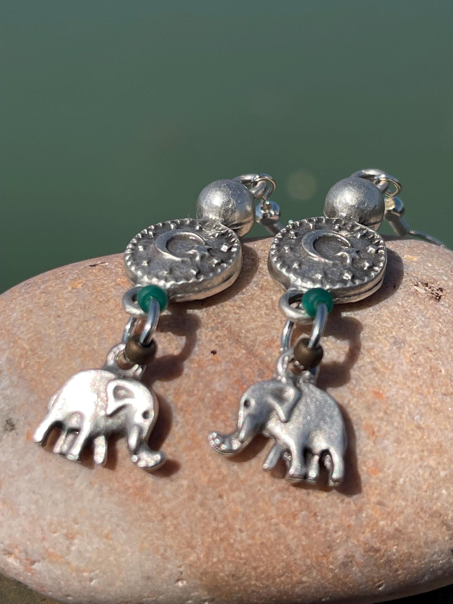 Elephant earrings. Gift for her, ethical jewellery elephant jewellery, elephant presents.