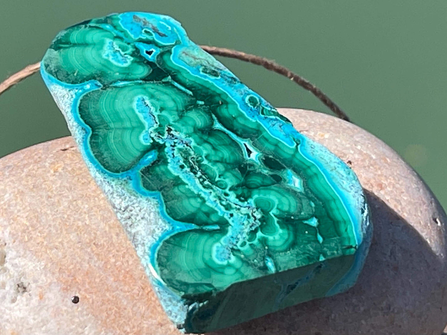 Chrysocolla Malachite necklace, ethical jewellery, bohemian necklace, unusual jewellery, malachite pendant, green gemstone necklace