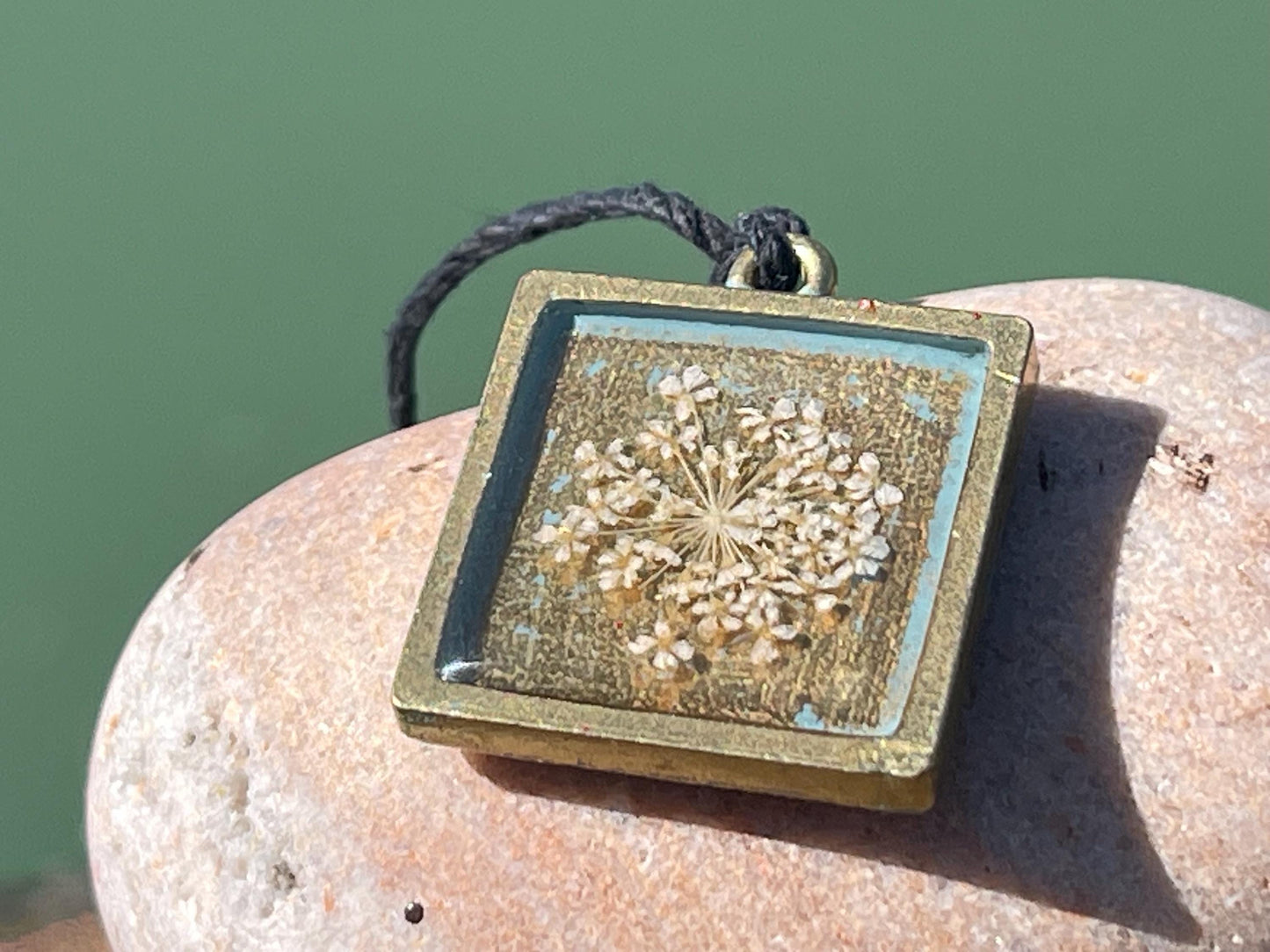 Flower necklace, ethical jewellery, carrot necklace, handmade necklace boho jewellery, gift for her, flower pendant, gift for gardener