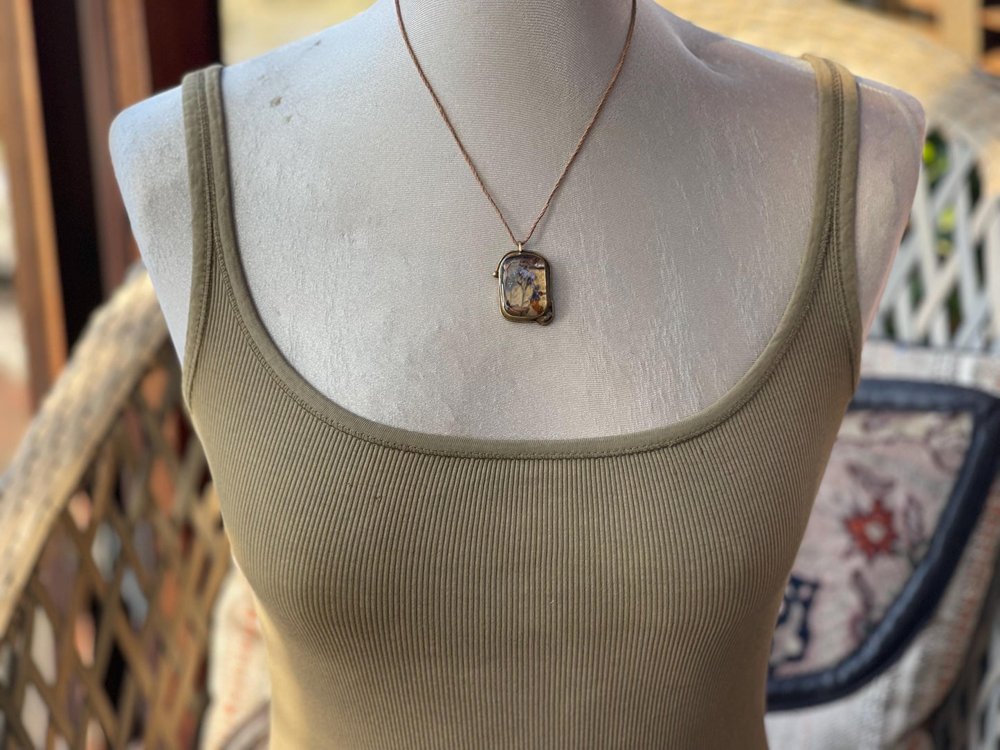 Forget me not necklace. Flower necklace, boho jewellery. Unique jewellery. Boho necklace. Gift for chilli lover, unique necklace