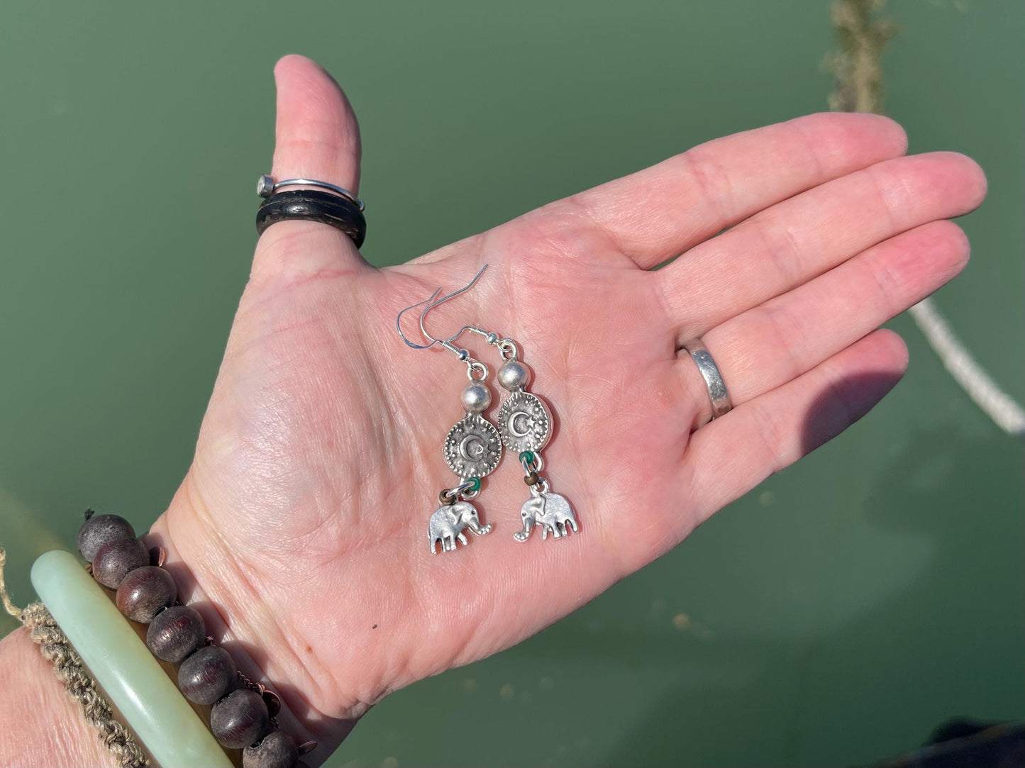 Elephant earrings. Gift for her, ethical jewellery elephant jewellery, elephant presents.