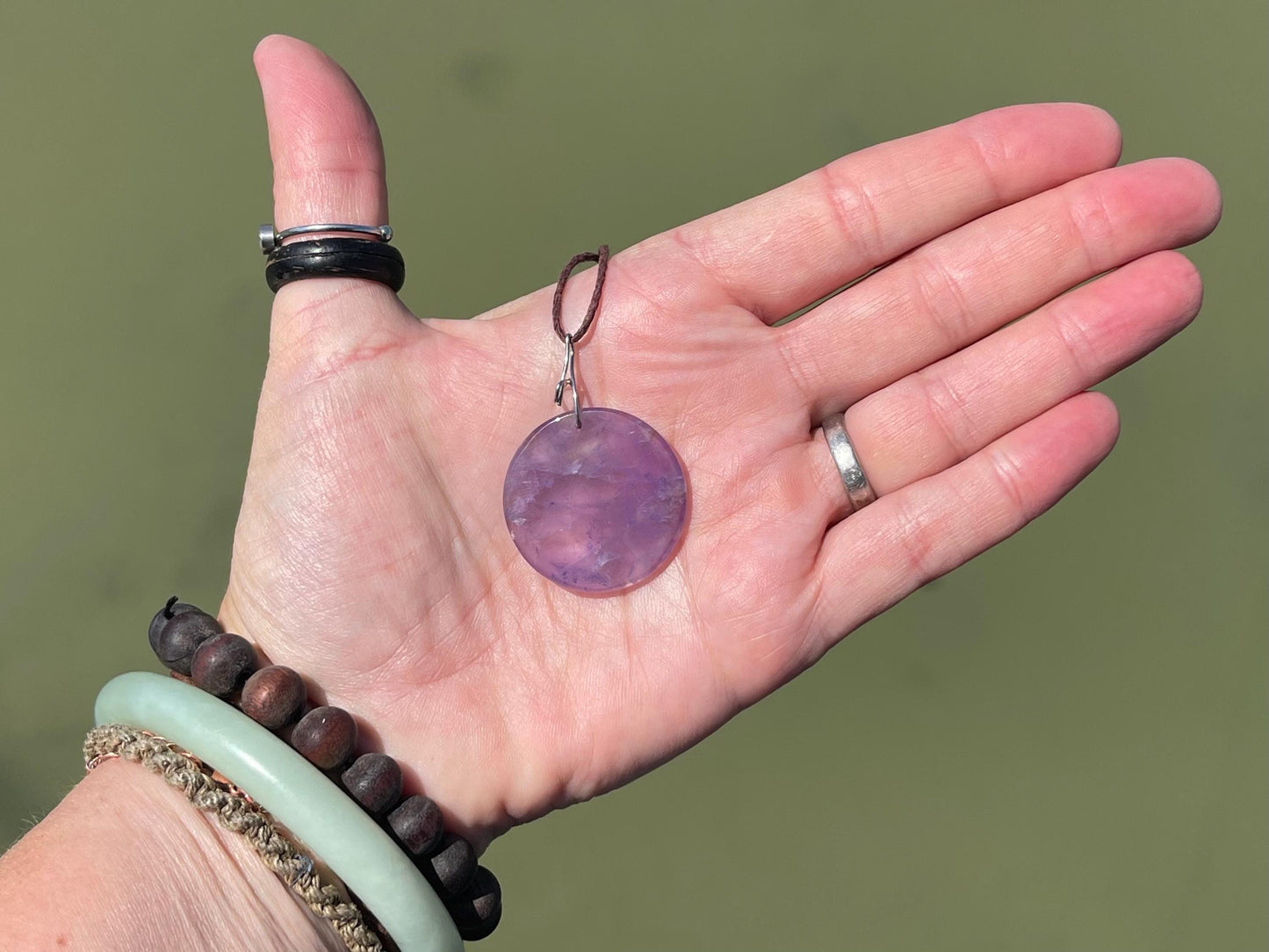 Amethyst pendant, amethyst necklace, amethyst jewellery, gift for him, boho handmade necklace, romantic gift for her, ethical jewellery