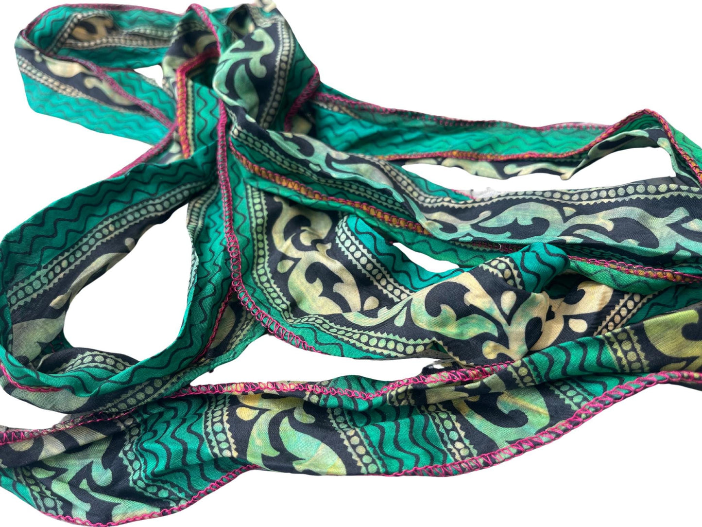 SALE Recycled head scarves, hair bands, eco friendly hair wrap, boho hair accessories, eco friendly gift for her, handmade hair ties