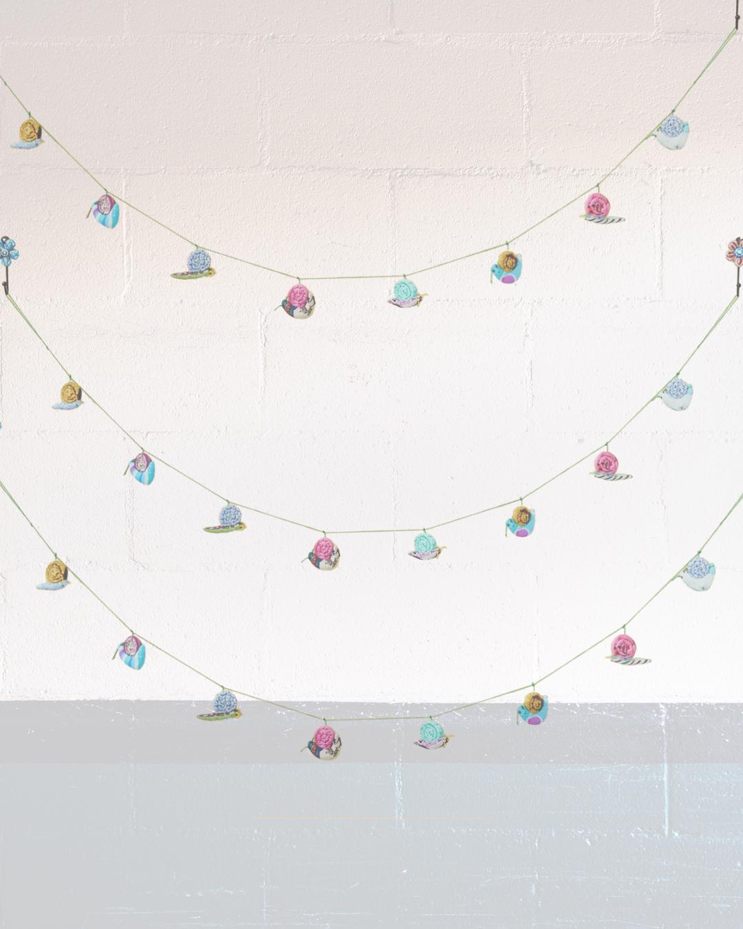 Snail garland for the home, garden, festivals, parties and weddings. Snail decorations. Gift for snail lover. Boho decorations for the home.