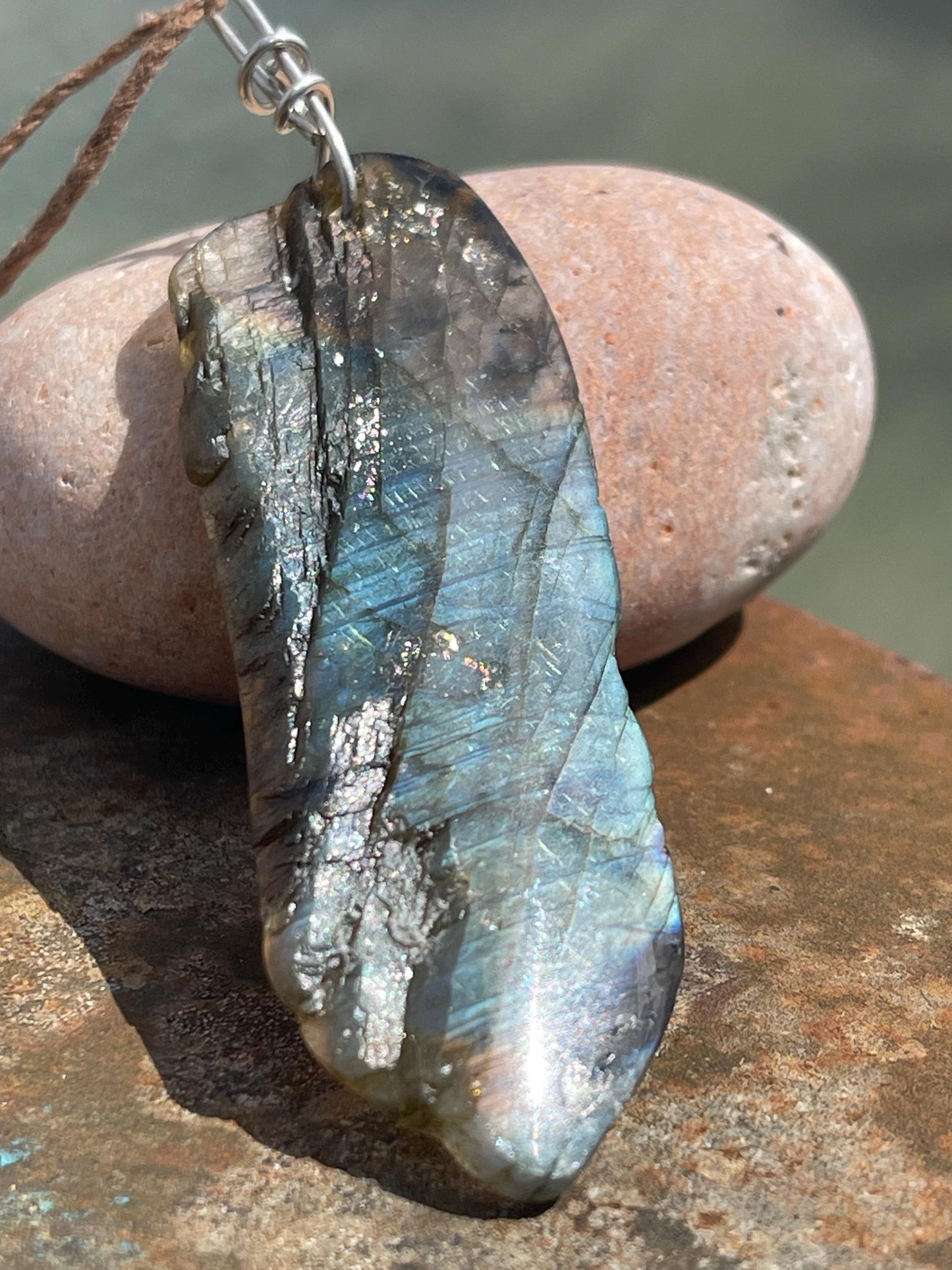 Labradorite necklace, labradorite jewellery, boho gift for her, unusual necklace, ethical jewellery, handmade necklace, labradorite pendant