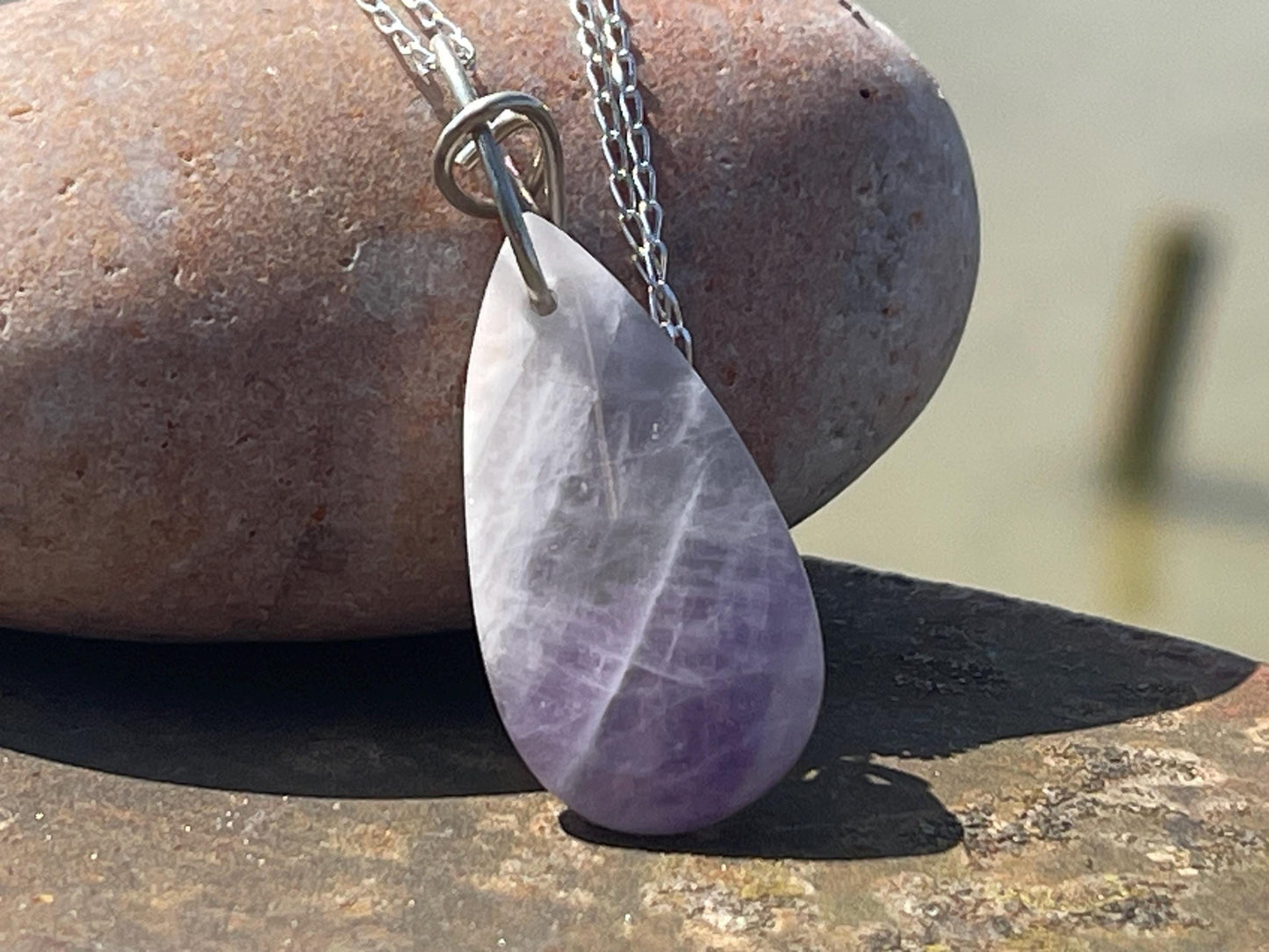 Amethyst pendant, amethyst necklace, amethyst jewellery, gift for him, boho handmade necklace, romantic gift for her, ethical jewellery
