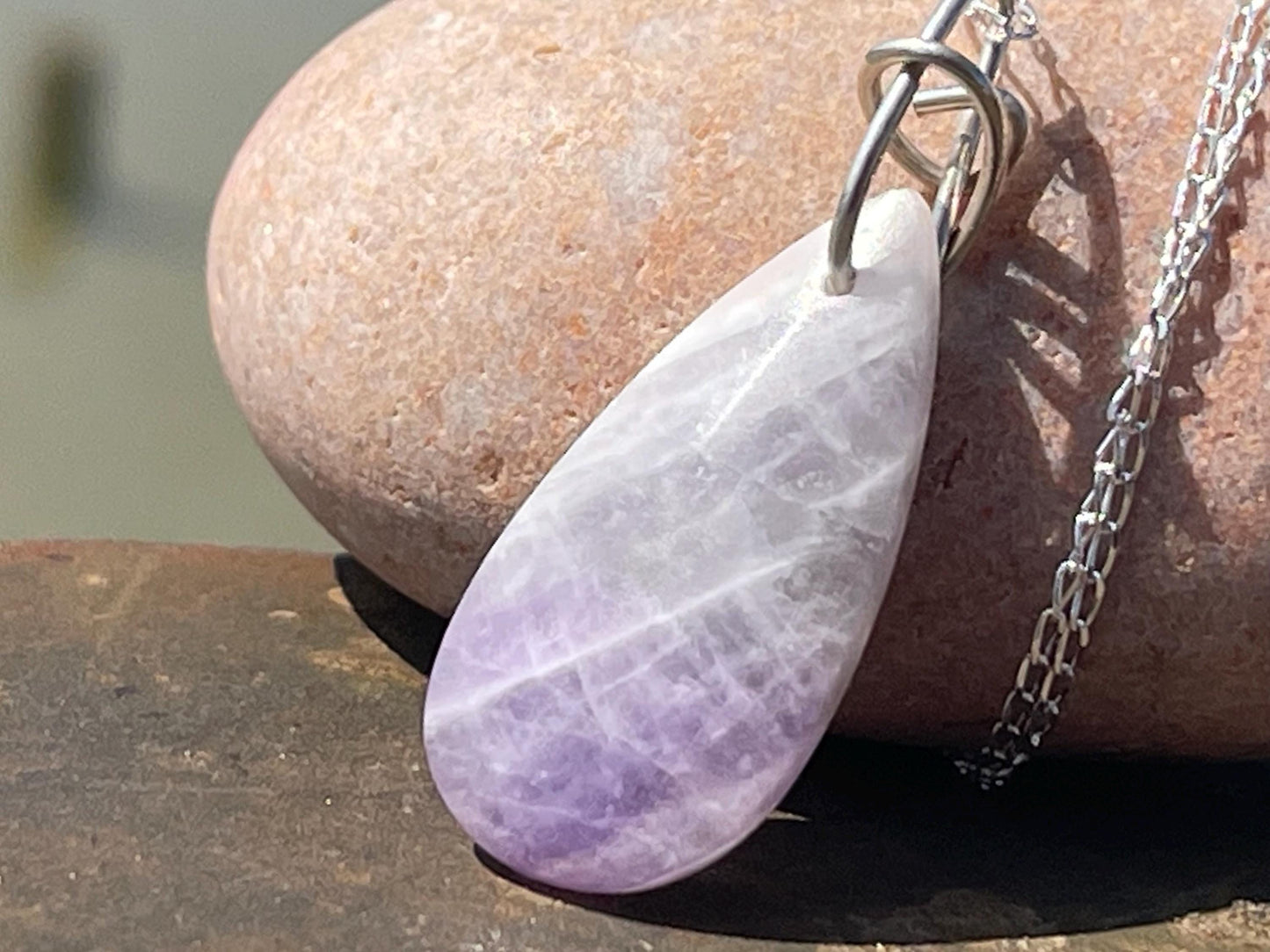 Amethyst pendant, amethyst necklace, amethyst jewellery, gift for him, boho handmade necklace, romantic gift for her, ethical jewellery