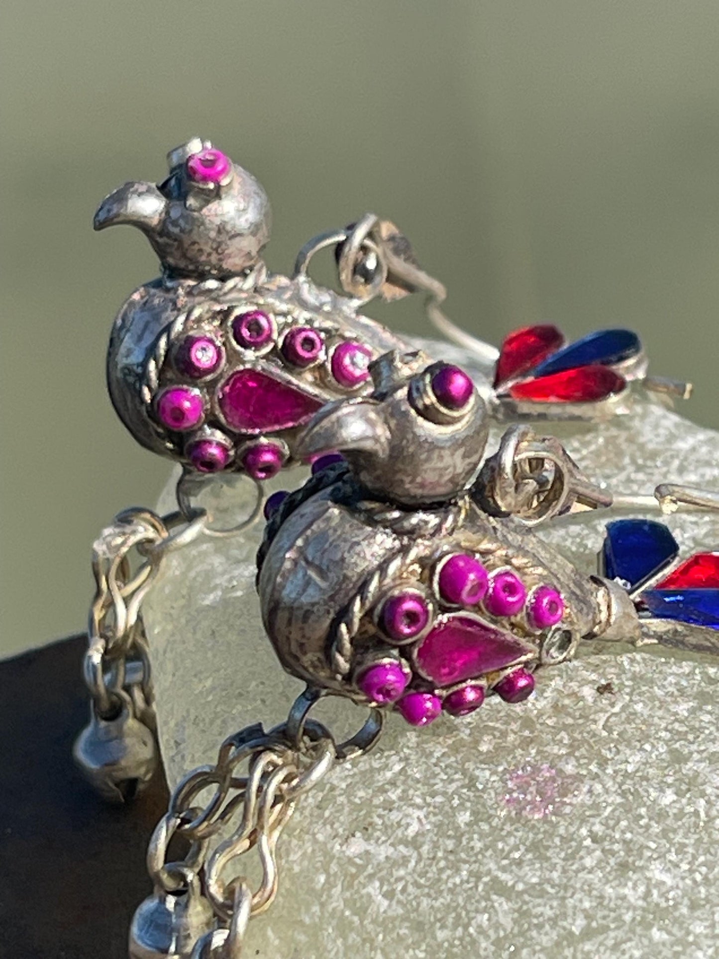 Gypsy jewellery, vintage bird earrings, silver bird earrings, vintage bird jewellery, ethical jewellery, gypsy earrings, unusual gift ideas