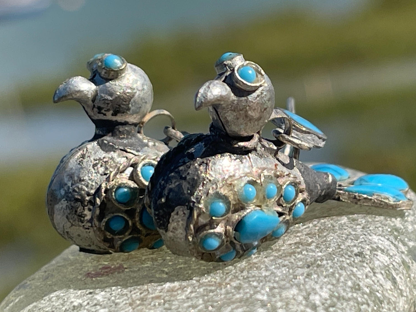 Gypsy jewellery, vintage bird earrings, silver bird earrings, vintage bird jewellery, ethical jewellery, gypsy earrings, unusual gift ideas
