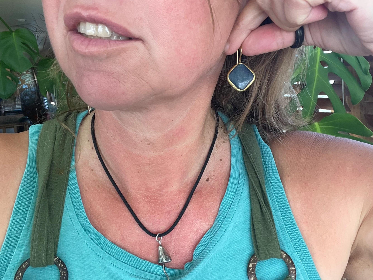 Vintage earrings, eco friendly earrings, ethical jewellery, lapis earrings, lapis jewellery. Retro earrings, boho earrings, gift for her