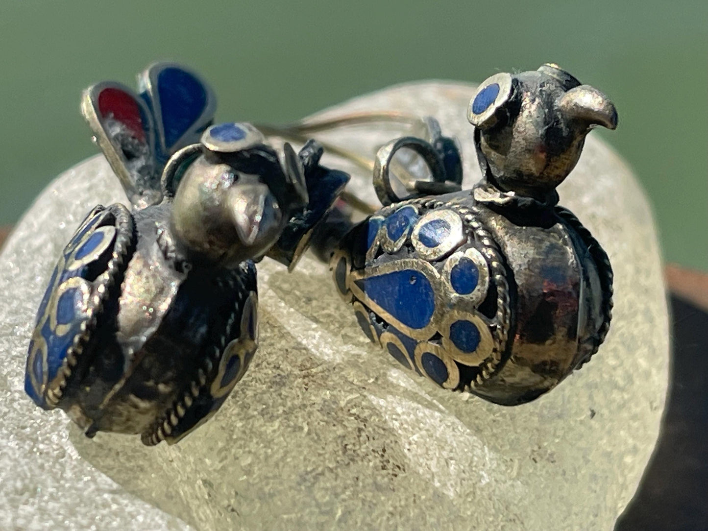 Gypsy jewellery, vintage bird earrings, silver bird earrings, vintage bird jewellery, ethical jewellery, gypsy earrings, unusual gift ideas