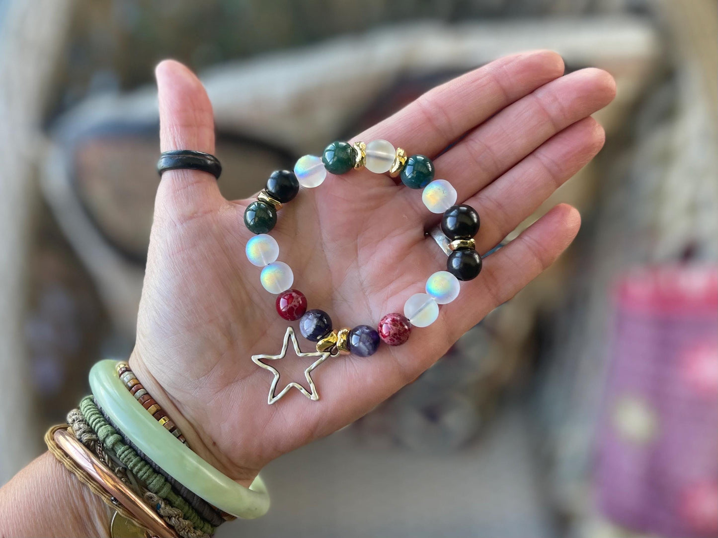 Mixed gemstone bracelet, handmade bracelet, lapis bracelet, turquoise bracelet, handmade bracelet, boho bracelet, carnelian bracelet