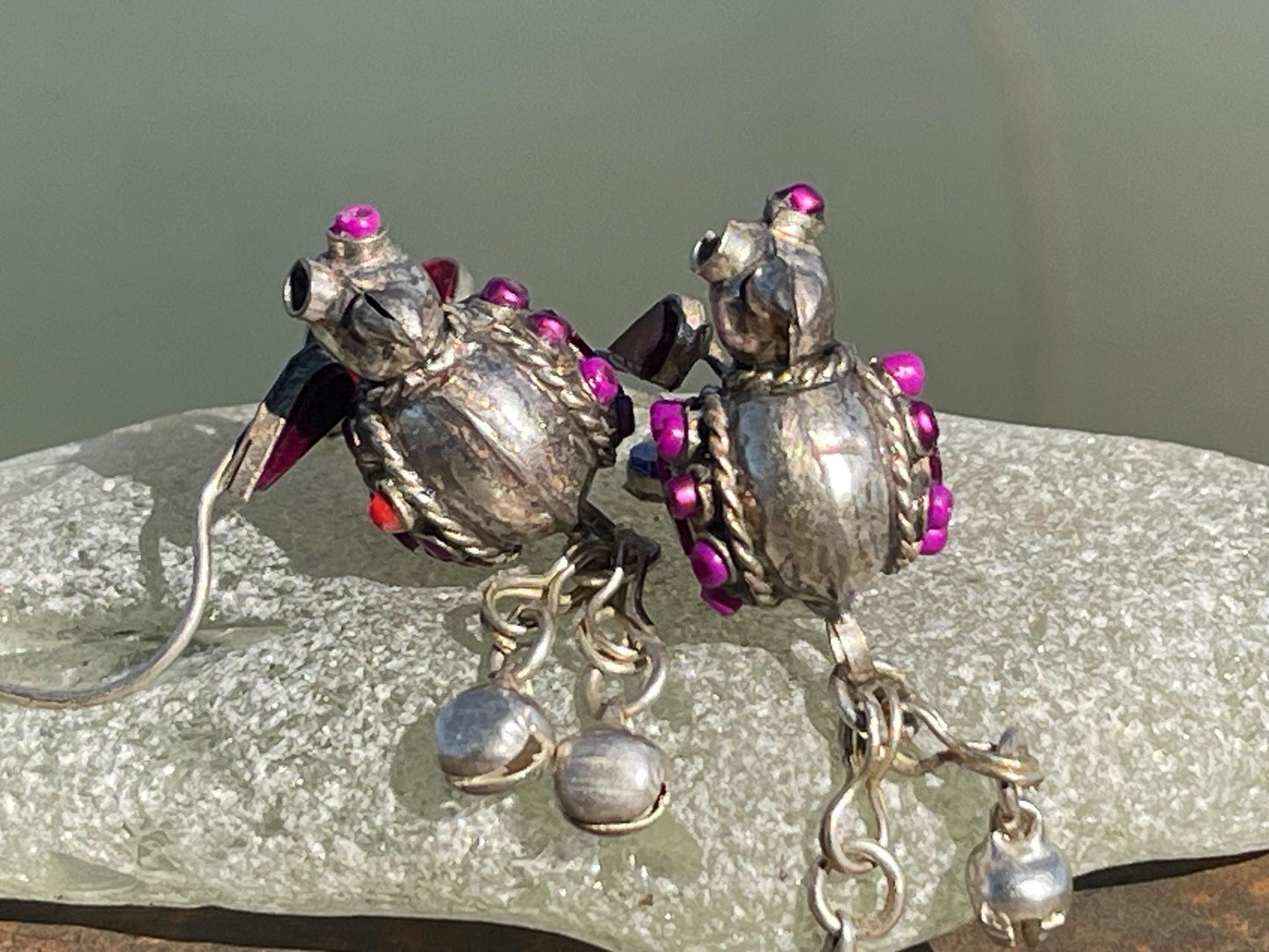 Gypsy jewellery, vintage bird earrings, silver bird earrings, vintage bird jewellery, ethical jewellery, gypsy earrings, unusual gift ideas