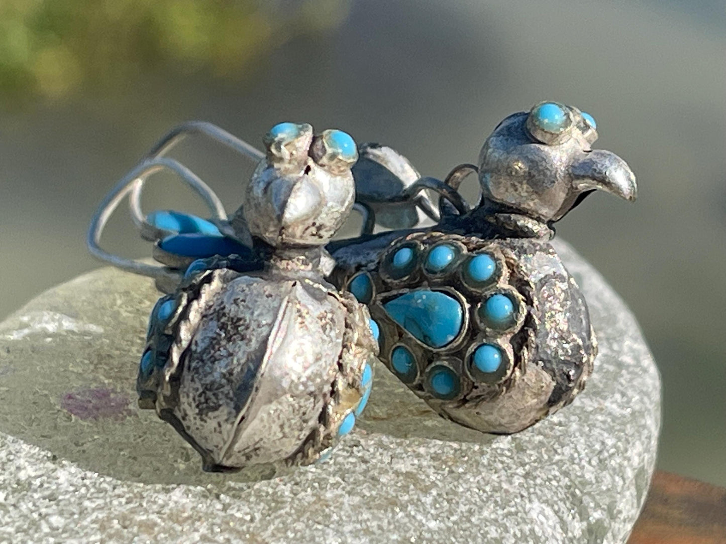 Gypsy jewellery, vintage bird earrings, silver bird earrings, vintage bird jewellery, ethical jewellery, gypsy earrings, unusual gift ideas