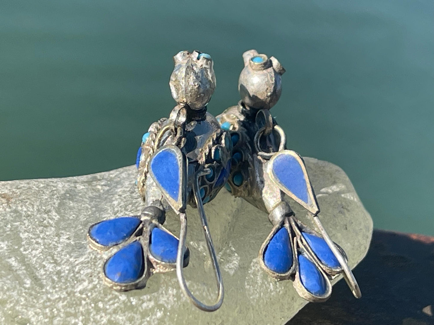 Gypsy jewellery, vintage bird earrings, silver bird earrings, vintage bird jewellery, ethical jewellery, gypsy earrings, unusual gift ideas