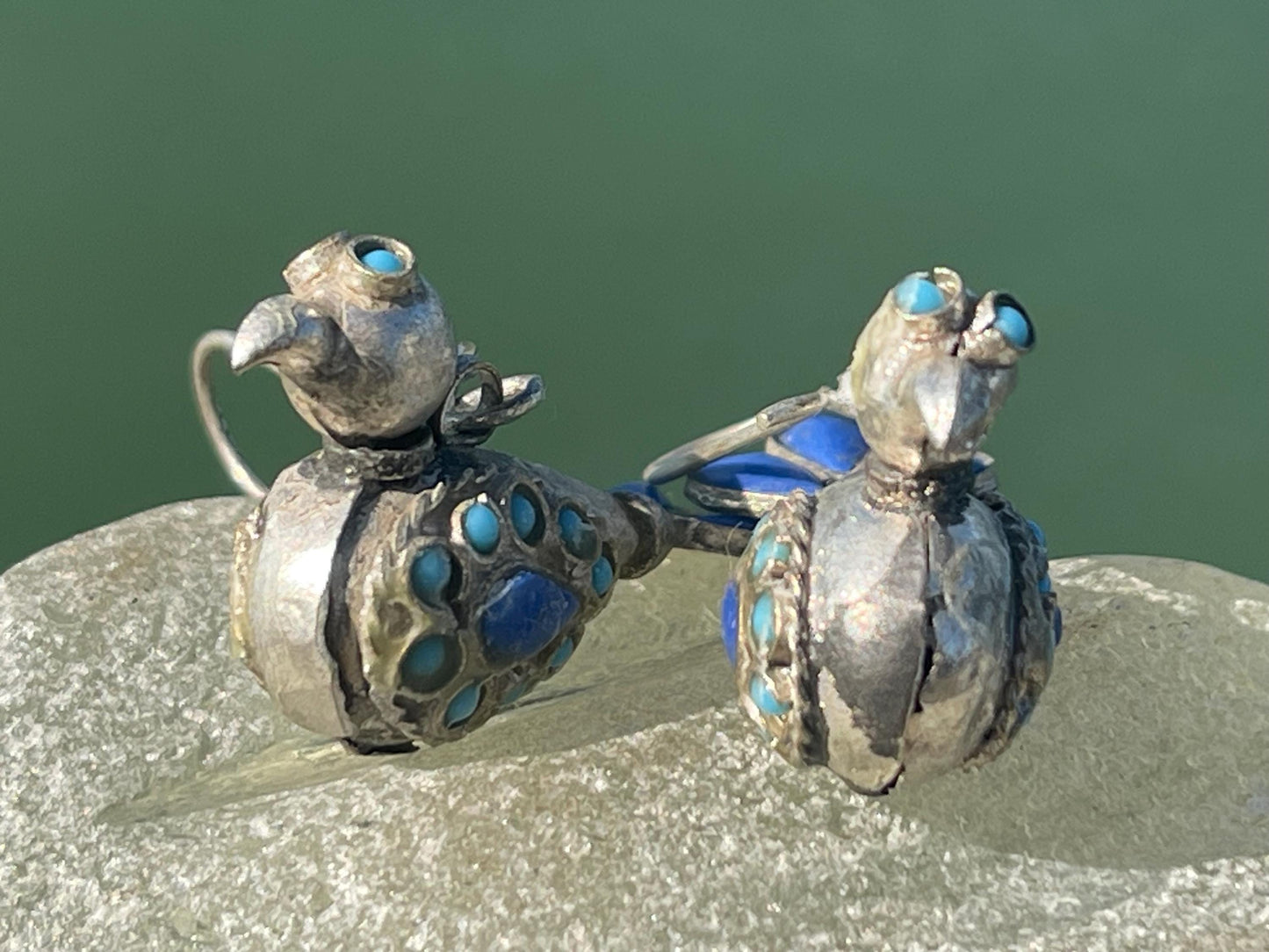 Gypsy jewellery, vintage bird earrings, silver bird earrings, vintage bird jewellery, ethical jewellery, gypsy earrings, unusual gift ideas