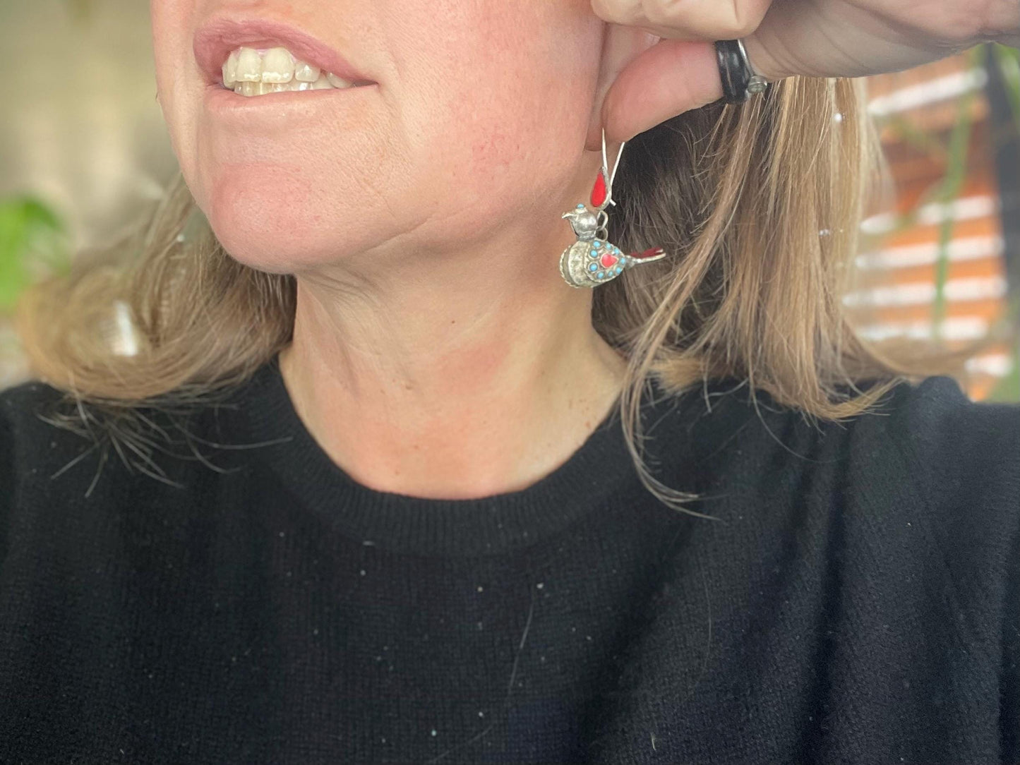 Gypsy jewellery, vintage bird earrings, silver bird earrings, vintage bird jewellery, ethical jewellery, gypsy earrings, unusual gift ideas