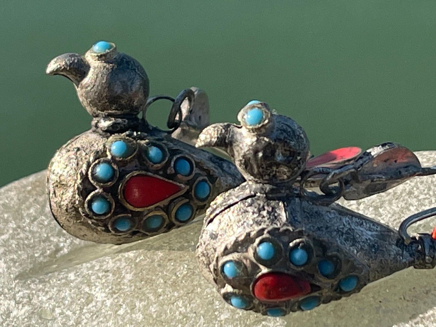 Gypsy jewellery, vintage bird earrings, silver bird earrings, vintage bird jewellery, ethical jewellery, gypsy earrings, unusual gift ideas