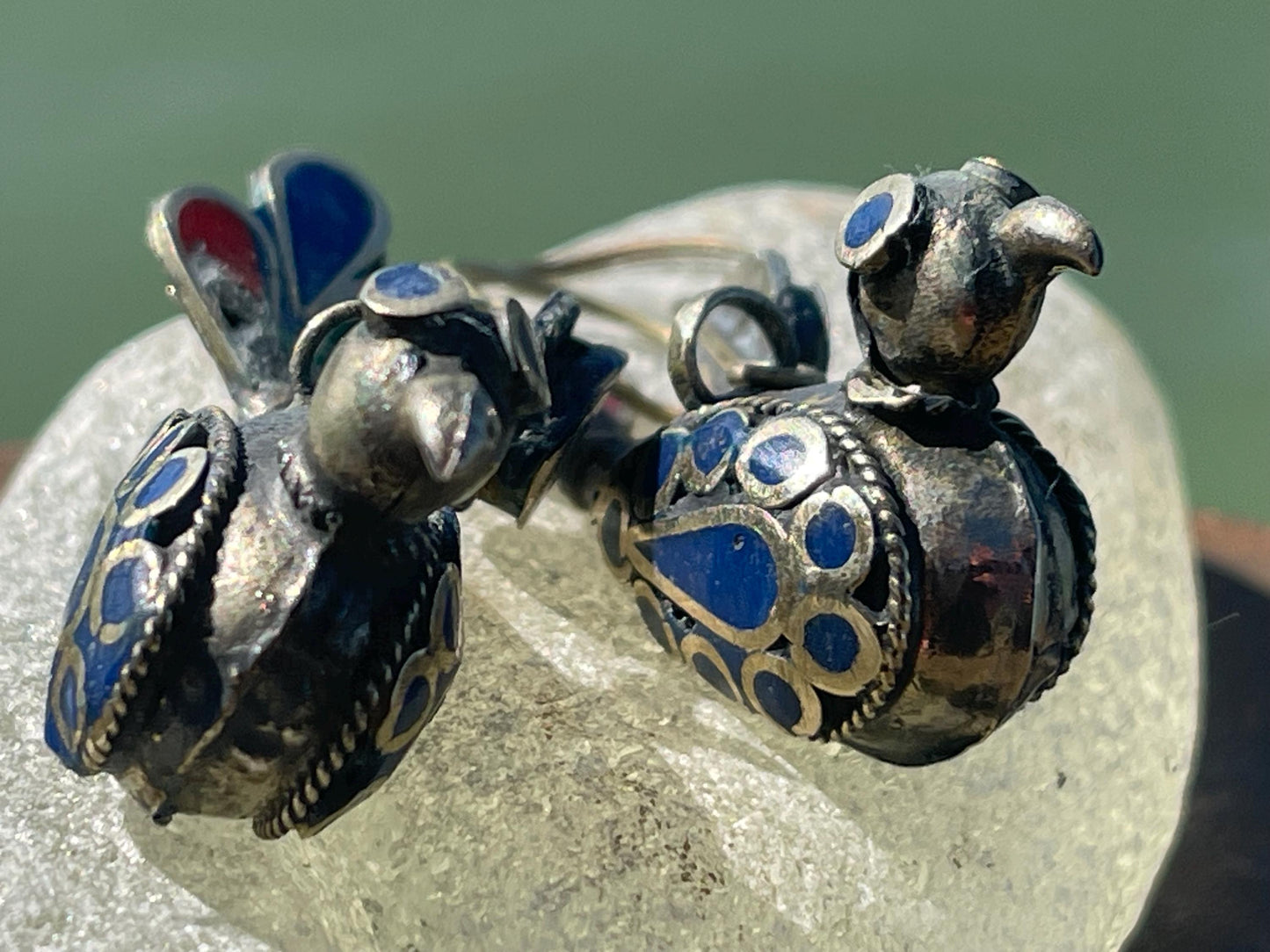 Gypsy jewellery, vintage bird earrings, silver bird earrings, vintage bird jewellery, ethical jewellery, gypsy earrings, unusual gift ideas