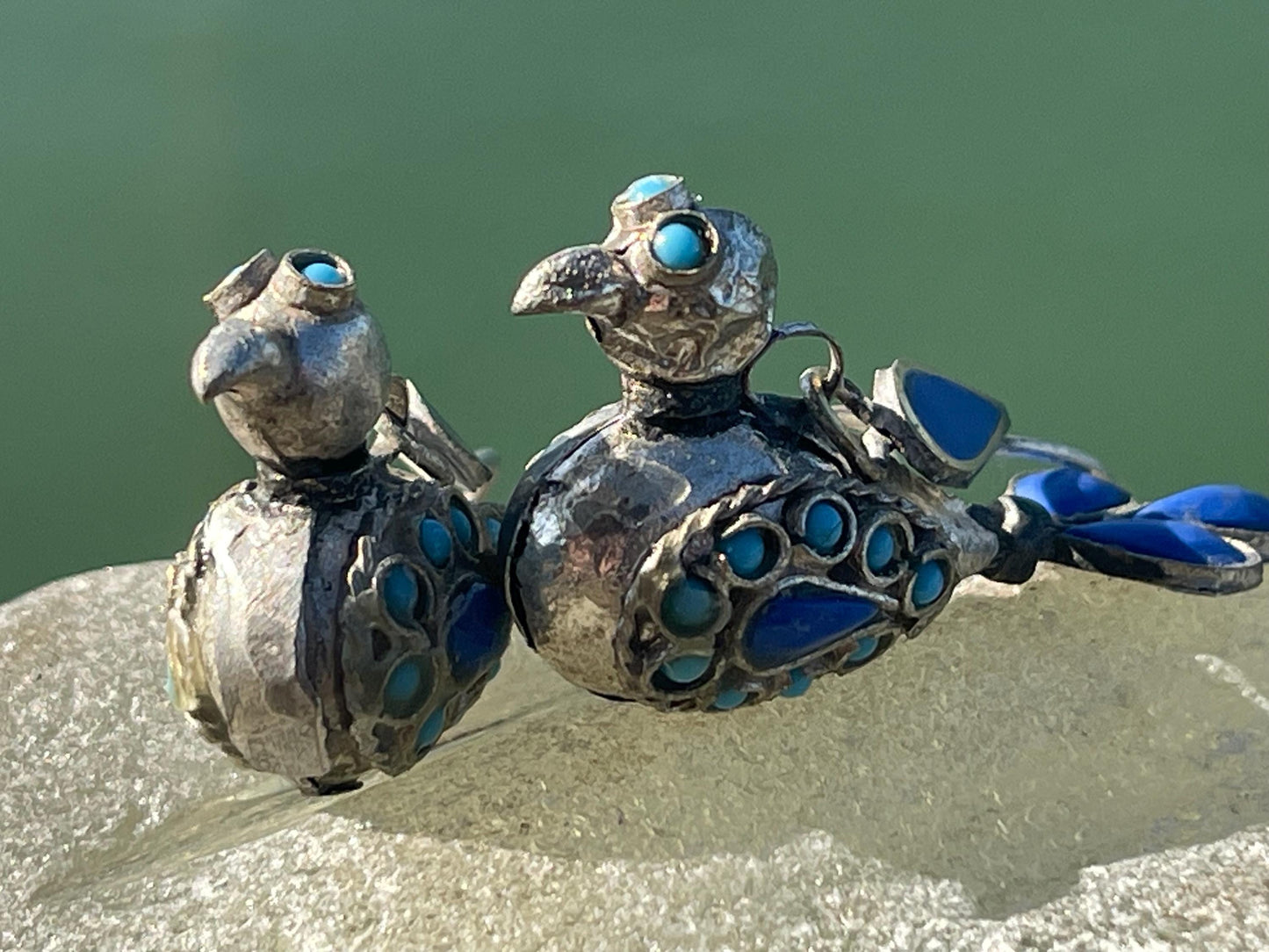 Gypsy jewellery, vintage bird earrings, silver bird earrings, vintage bird jewellery, ethical jewellery, gypsy earrings, unusual gift ideas