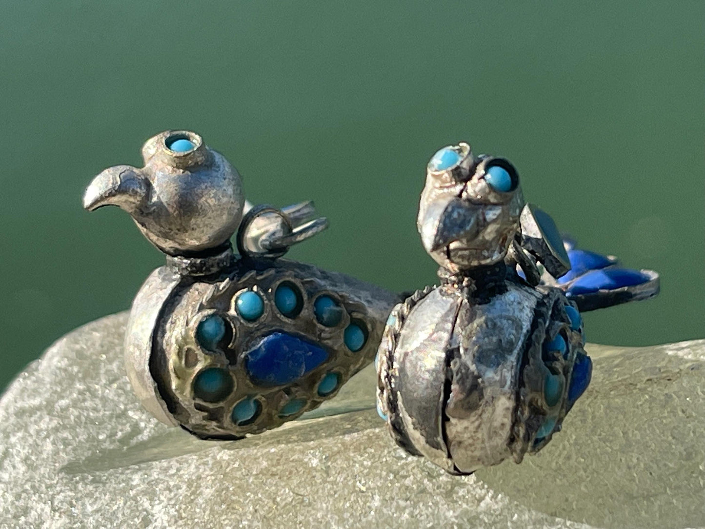Gypsy jewellery, vintage bird earrings, silver bird earrings, vintage bird jewellery, ethical jewellery, gypsy earrings, unusual gift ideas